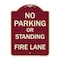 Signmission No Parking or Standing Fire Lane Heavy-Gauge Aluminum Architectural Sign, 24" x 18", BU-1824-23681 A-DES-BU-1824-23681 - alternate 1